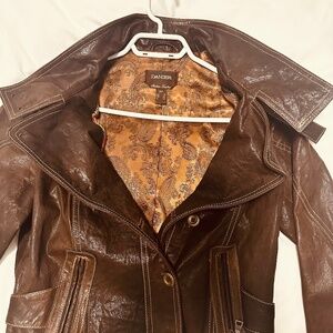 NWOT Danier Brown Leather Jacket